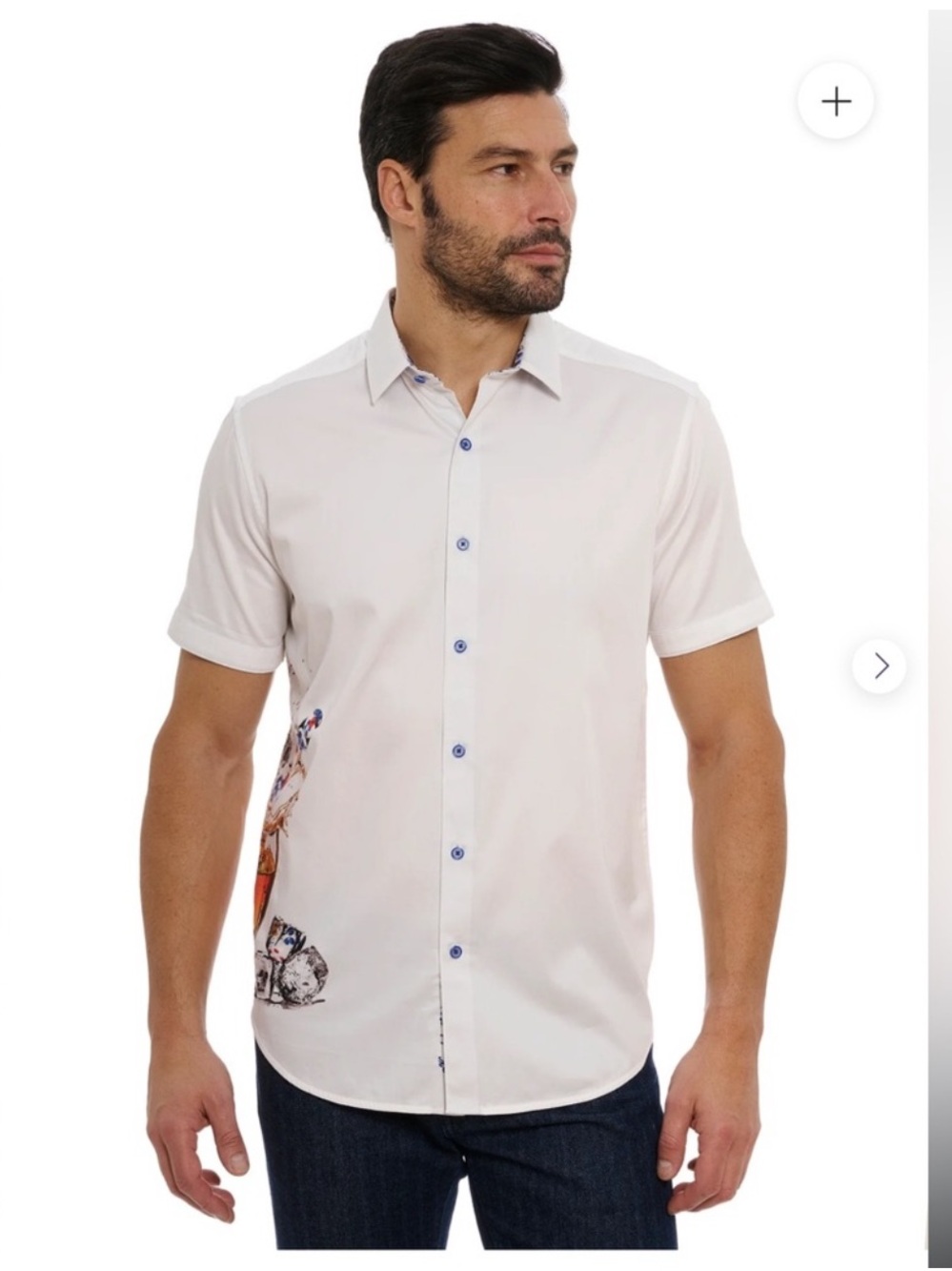 NWT ROBERT GRAHAM ICE & DICE SHORT SLEEVE BUTTON DOWN SHIRT